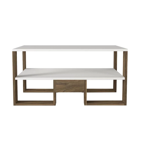 Dekorister Golden Orta Sehpa Beyaz-Ceviz - Resim 5