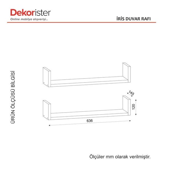 Dekorister İris Duvar Rafı - Resim 4