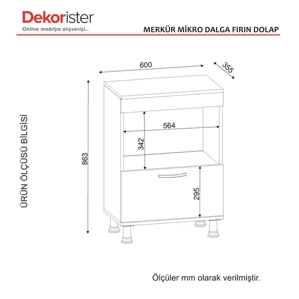 Merkür Mutfak Dolabı Beyaz - Resim 8