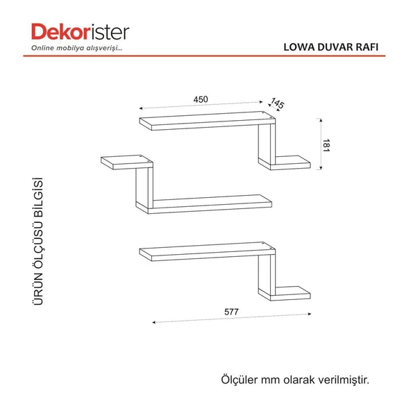 Dekorister Lowa Duvar Rafları - Resim 6