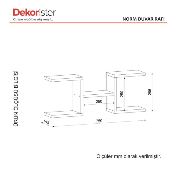 Dekorister Norm Duvar Rafı - Resim 4