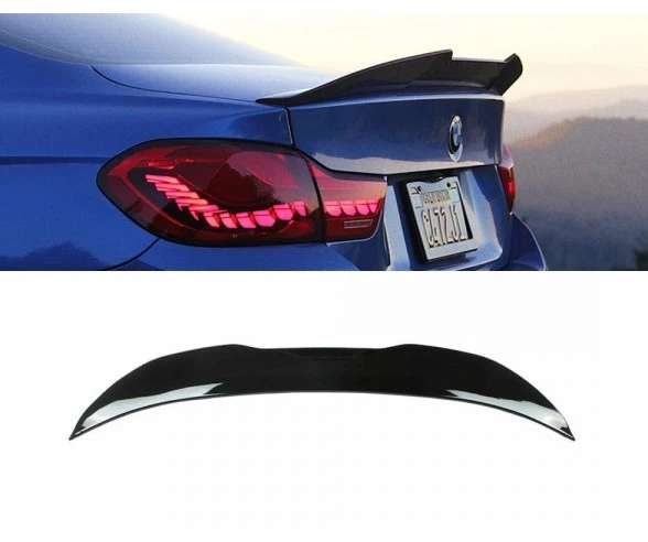 BMW 4.SERİ F32 PLASTİK PARLAK SİYAH BOYALI PSM SPOİLER ürün görseli 1