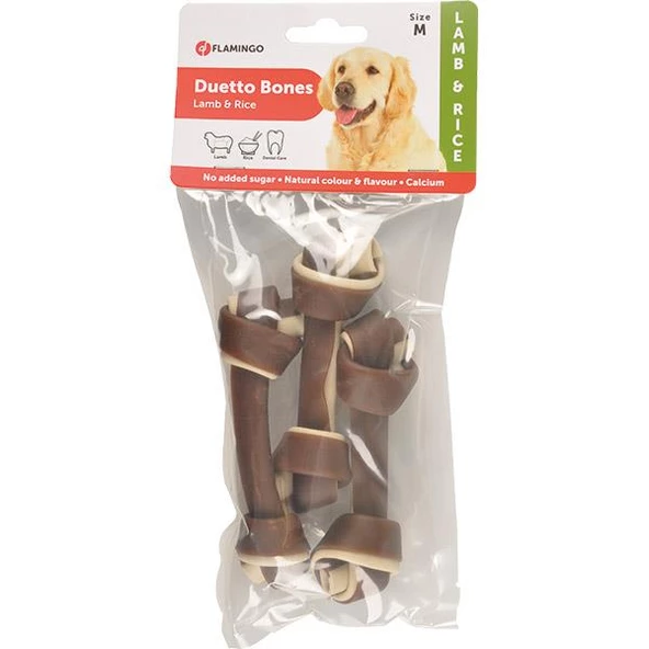 Flamingo Duetto Kemik Kuzulu & Pirinçli Medium 3'lü Köpek Ödülü ürün görseli 1
