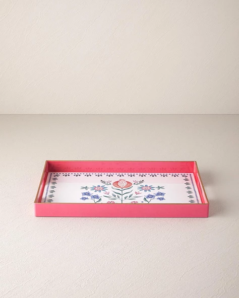 English Home Carnival Flower Pp Tepsi Fuşya ürün görseli 1