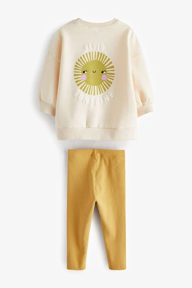 Güneş Baskılı Sweatshirt Alt 2'li Takım ürün görseli 1