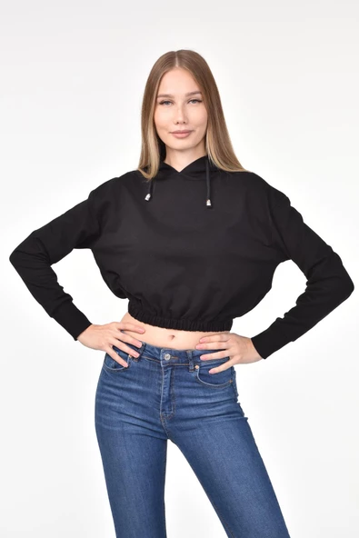 DRR Moda Kapüşonlu Bel Lastikli Sweet - Resim 4