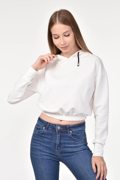 DRR Moda Kapüşonlu Bel Lastikli Sweet - Resim 9