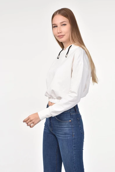 DRR Moda Kapüşonlu Bel Lastikli Sweet - Resim 10