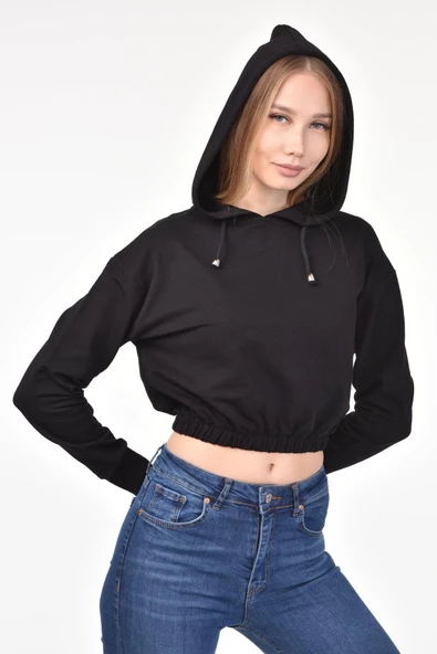 DRR Moda Kapüşonlu Bel Lastikli Sweet ürün görseli 1