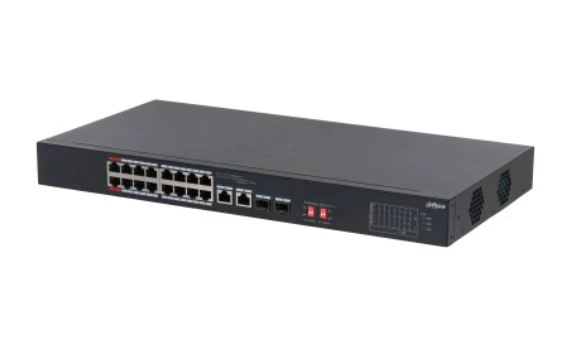 DAHUA DH-S3218-16ET-135 16 PORT 16XFE-2XGE-2XGE/SFP 135W YÖNETILEMEZ POE SWITCH ürün görseli 1