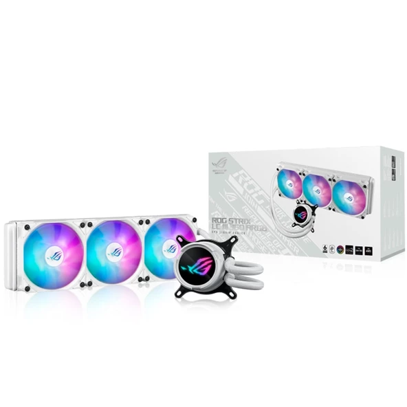 ASUS ROG STRIX LC III 360 ARGB WHT 120MM3 RADYATÖR FAN CPU SIVI SOGUTUCUSU ürün görseli 1
