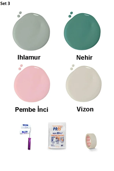 Bİ'Boya Geometrik Duvar Boyama Seti - Resim 4
