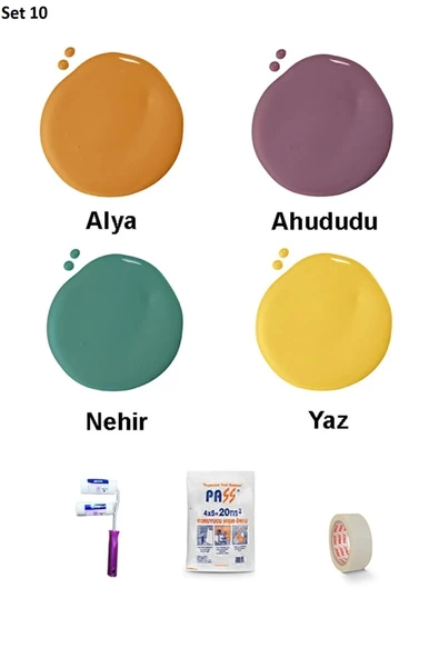 Bİ'Boya Geometrik Duvar Boyama Seti - Resim 11