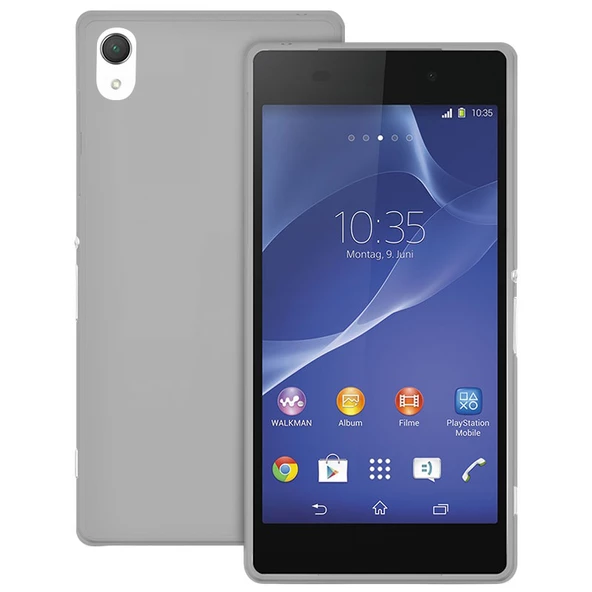 Sony Xperia Z4 Kılıf Ultra İnce Silikon Kapak 0.2 mm Füme ürün görseli 1