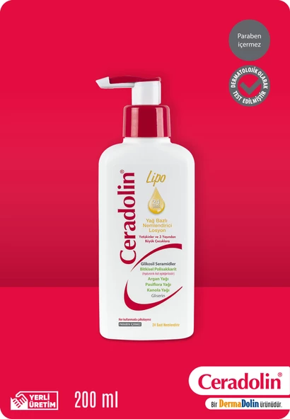 DERMADOLİN CERADOLİN LİPO YAĞ BAZLI NEMLENDİRİCİ LOSYON 200 ML ürün görseli 1