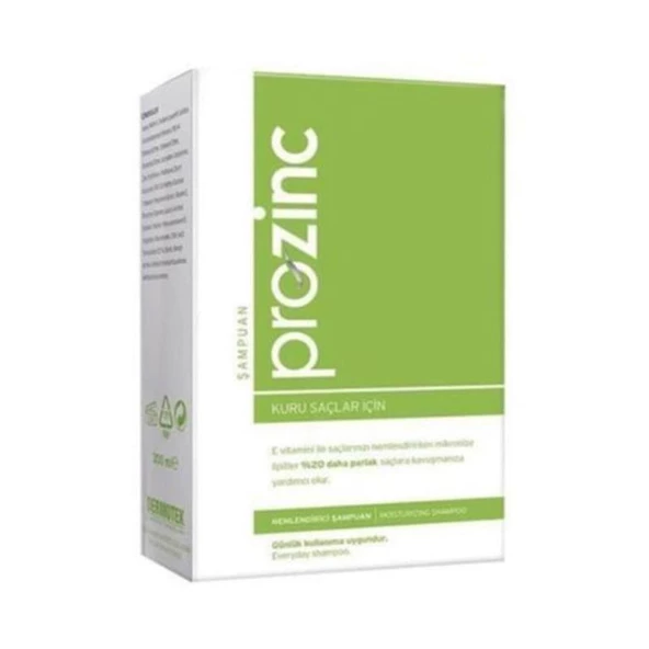 Prozinc Yeşil 300Ml Kuru Ve Yıpranmış Saçlar İçin Vitamin E Şampuan 300 Ml ürün görseli 1