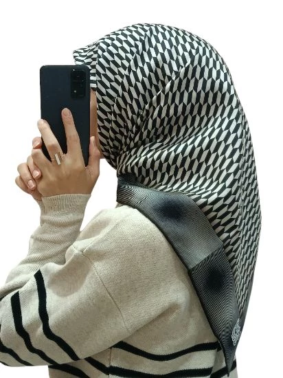 LEVİDOR İ-3835 TWİLL İPEK EŞARP - Resim 4