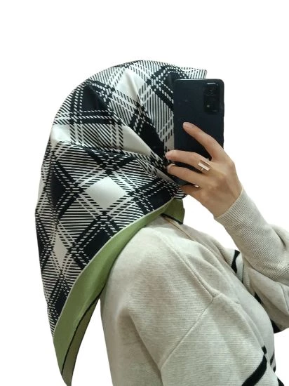 LEVİDOR İ-3843 TWİLL İPEK EŞARP - Resim 6