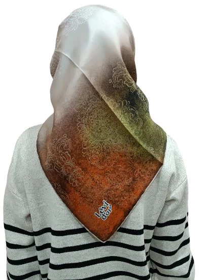 LEVİDOR İ-3834 TWİLL İPEK EŞARP - Resim 12