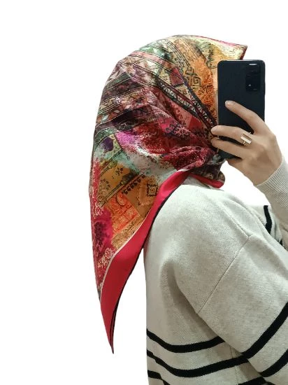 LEVİDOR İ-3837 TWİLL İPEK EŞARP - Resim 2