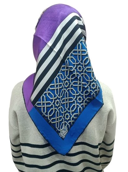 LEVİDOR İ-3857 TWİLL İPEK EŞARP - Resim 3