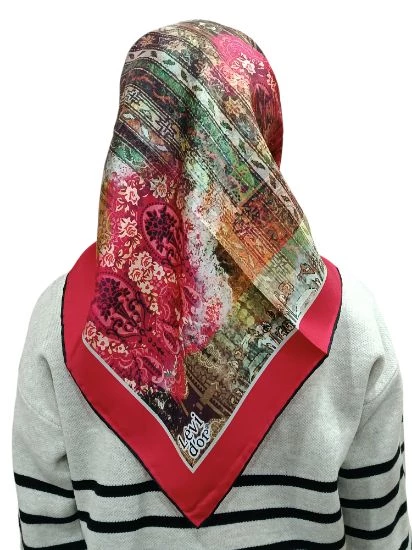 LEVİDOR İ-3837 TWİLL İPEK EŞARP - Resim 3