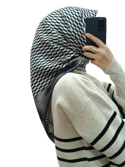 LEVİDOR İ-3835 TWİLL İPEK EŞARP - Resim 5