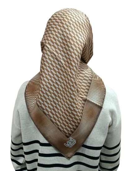 LEVİDOR İ-3835 TWİLL İPEK EŞARP - Resim 3
