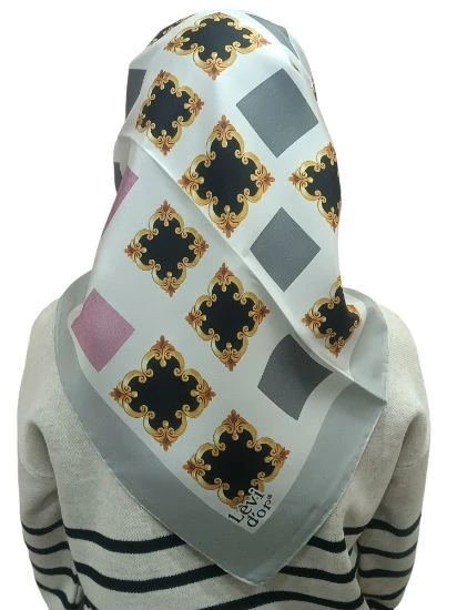 LEVİDOR İ-3849 TWİLL İPEK EŞARP - Resim 3