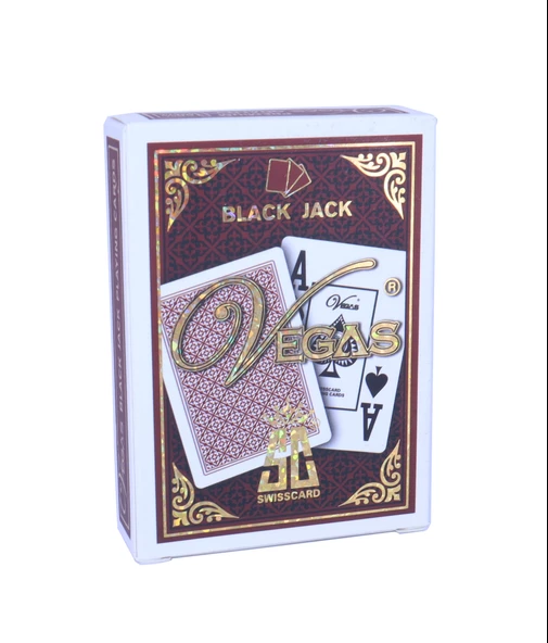 Swisscard İskambil Blackjack Poker Oyun Kartı - Kırmızı ürün görseli 1