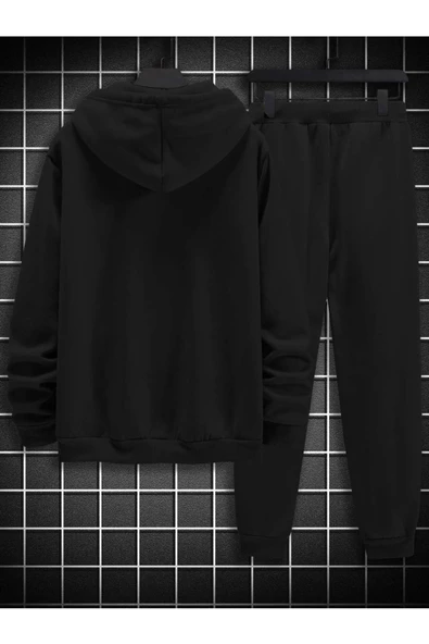 Erkek Dikey Baskılı Oversize Eşofman Takımı - Resim 12