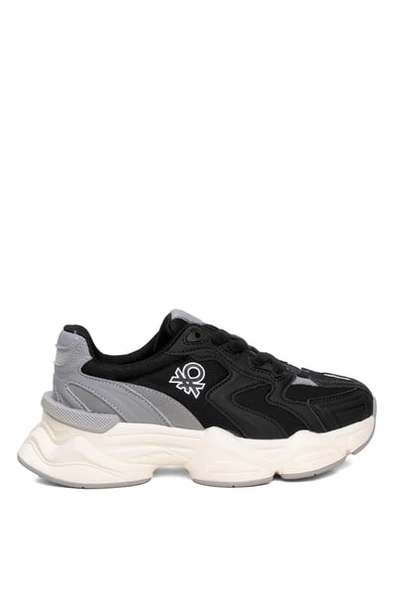 Benetton BNI-11121 Kadın Klasik Sneaker Siyah ürün görseli 1