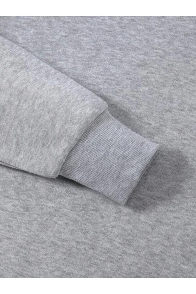 Erkek La Baskı Bisiklet Yaka Sweatshirt - Resim 6