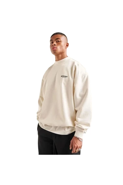 Erkek Represent Baskılı Oversize Bisiklet Yaka Sweatshirt - Resim 3
