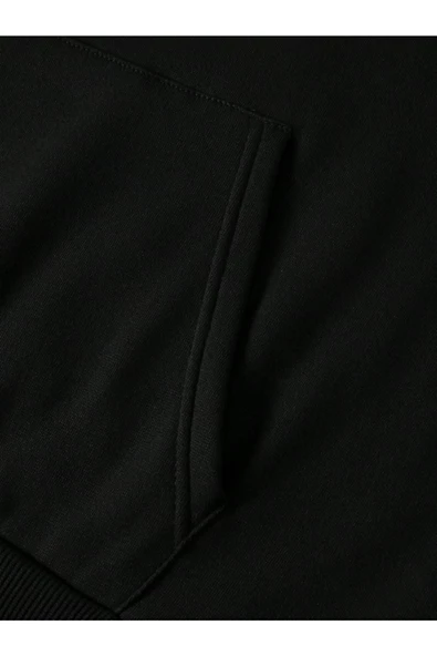 Erkek Monaco Baskılı Oversize Kapşonlu Sweatshirt - Resim 9