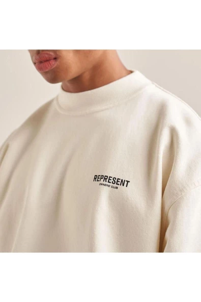 Erkek Represent Baskılı Oversize Bisiklet Yaka Sweatshirt - Resim 7