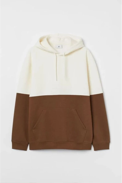 Erkek Parçalı Oversize Kapşonlu Sweatshirt - Resim 2