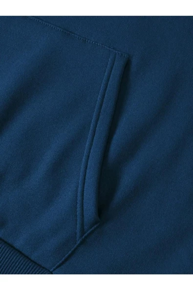Erkek Monaco Baskılı Oversize Kapşonlu Sweatshirt - Resim 7