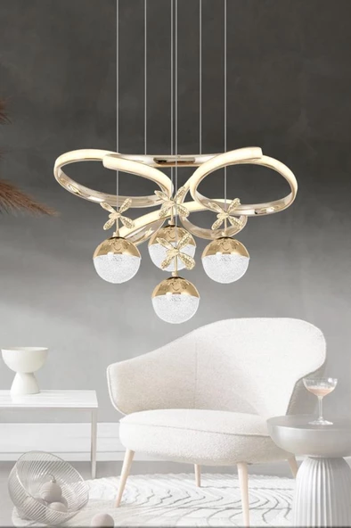 Eray Aydınlatma 9278-50 SR 4 Toplu Gold Led Avize ürün görseli 1