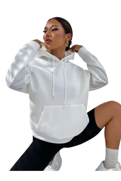 Unisex Good Things Sırt Baskılı Oversize Kapşonlu Sweatshirt ürün görseli 1