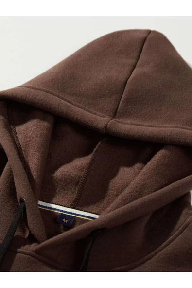 Unisex Ayıcık Baskılı Oversize Kapşonlu Sweatshirt - Resim 4