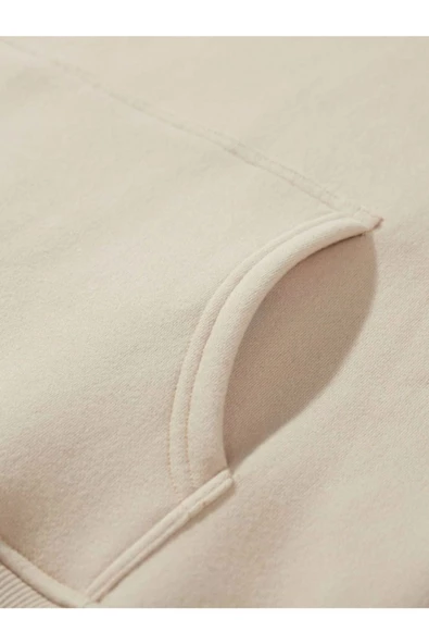 Unisex Ayıcık Baskılı Oversize Kapşonlu Sweatshirt - Resim 9