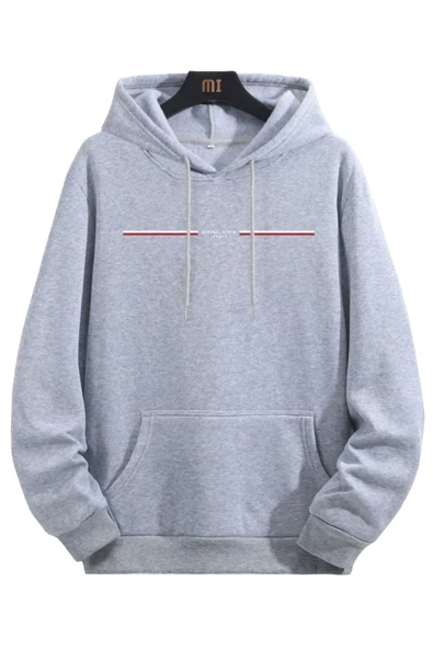 Unisex Paris Baskılı Kapşonlu Oversize Sweatshirt ürün görseli 1