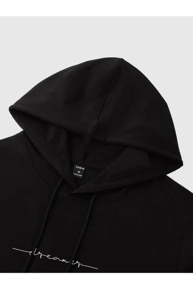 Unisex Dream Baskılı Oversize Kapüşonlu Sweatshirt - Resim 7