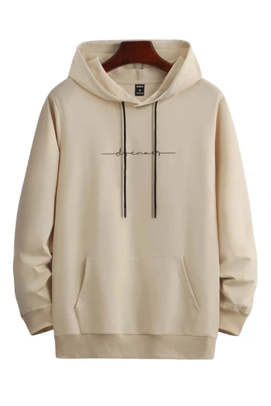Unisex Dream Baskılı Oversize Kapüşonlu Sweatshirt ürün görseli 1