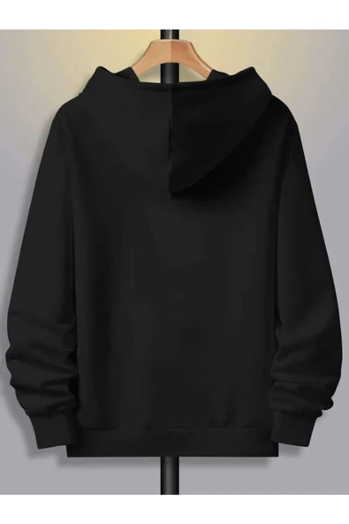 Unisex Freedom Baskılı Oversize Kapüşonlu Sweatshirt - Resim 6