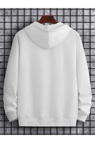 Unisex Dream Baskılı Oversize Kapüşonlu Sweatshirt - Resim 11