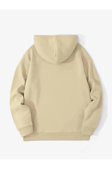 Unisex Heykel Baskılı Oversize Kapşonlu Sweatshirt - Resim 10