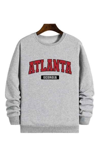 Unisex Atalanta Baskılı Bisiklet Yaka Oversize Sweatshirt ürün görseli 1