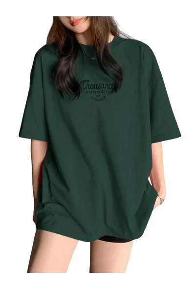 Kadın Thousand Baskılı Oversize T-shirt - Resim 6